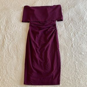 Vince Camuto Popover Cocktail Dress, Wine, NWT